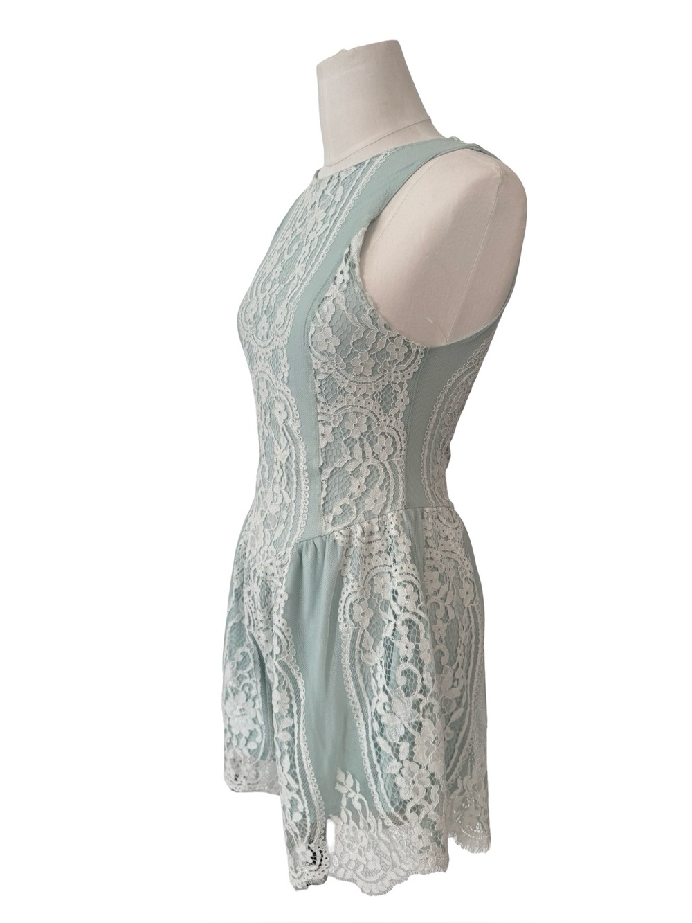 For love and lemons Light Lace  Blue Romper XS - Picture 8 of 10